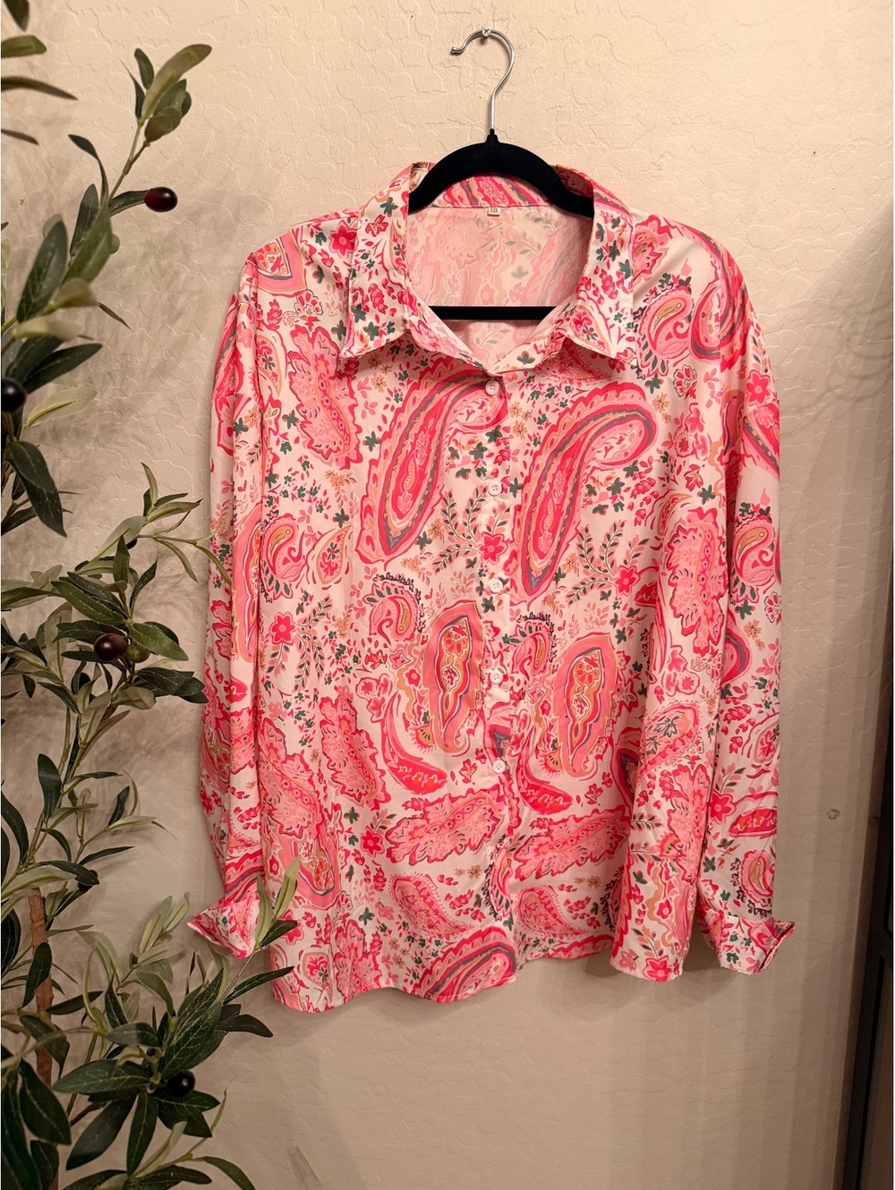 Paisley Button Up Blouse